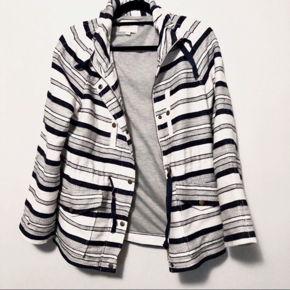 LOFT Jackets & Blazers - LOFT Breton Stripe anorak jacket